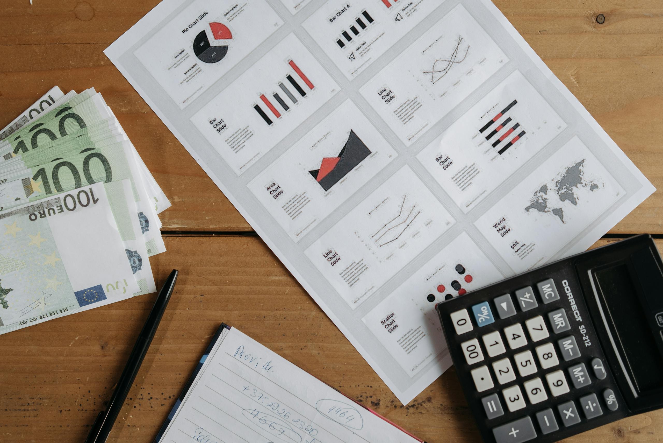 An image showing calculations done by a nonprofit cfo